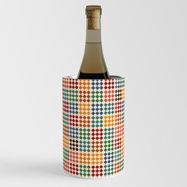 Geometric retro colorful pattern Wine Chiller