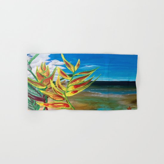 Heliconia Tropical Parrot Plant Take Me There Hand & Bath Towel