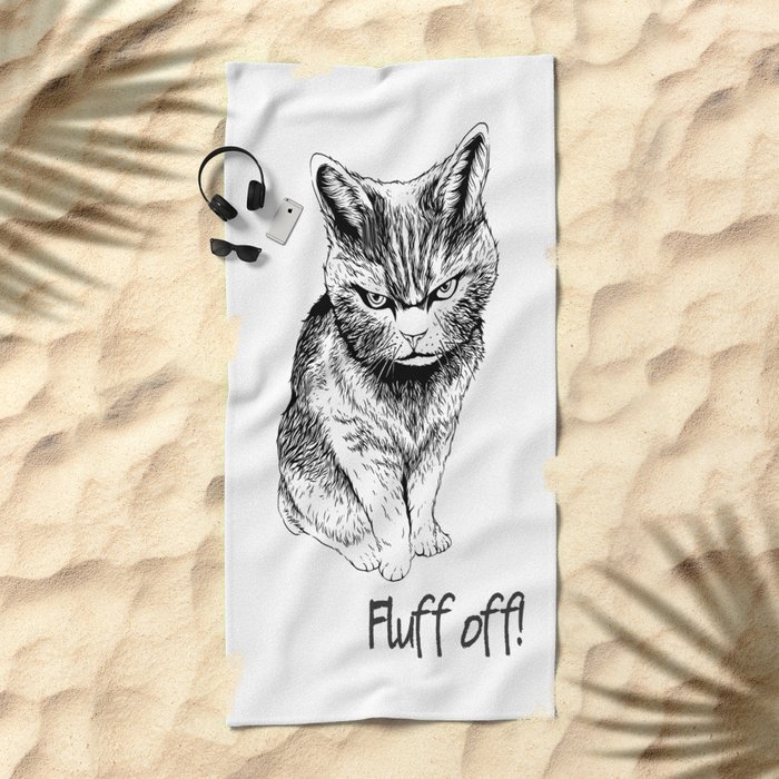 Fluff Off Angry Cat Poster by lovewithfluff