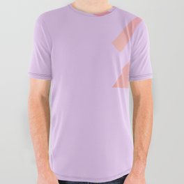 Lavender Geometric All Over Graphic Tee