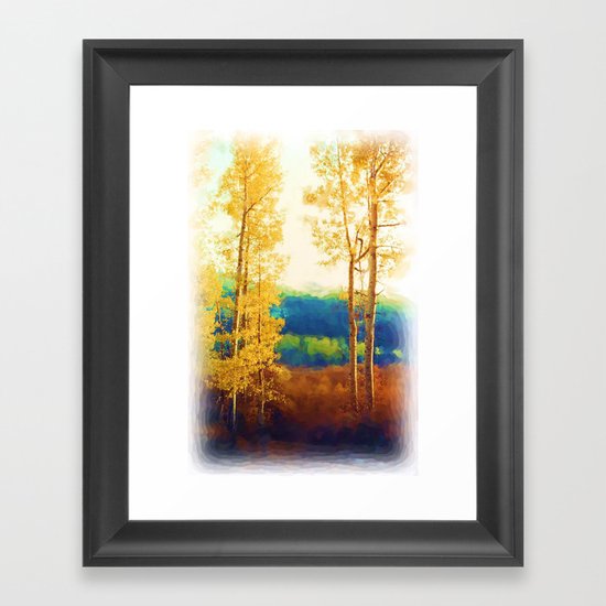 Faded Aspens Framed Art Print