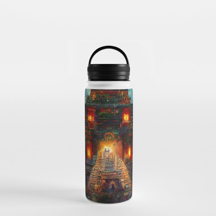 Ancient Mayan Temple Water Bottle