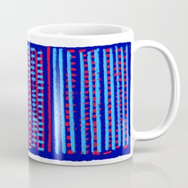 Red on Blue Coffee Mug