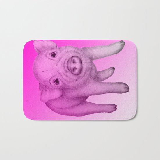 Piggy in Pink Bath Mat