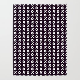 Black pattern with X and O - XOXO Poster