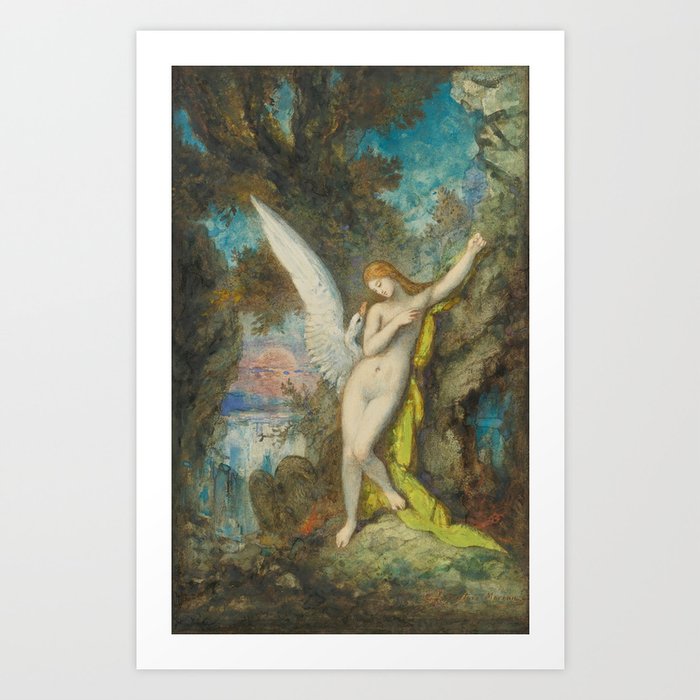 Leda Et Le Cygne Gustave Moreau French Art Print