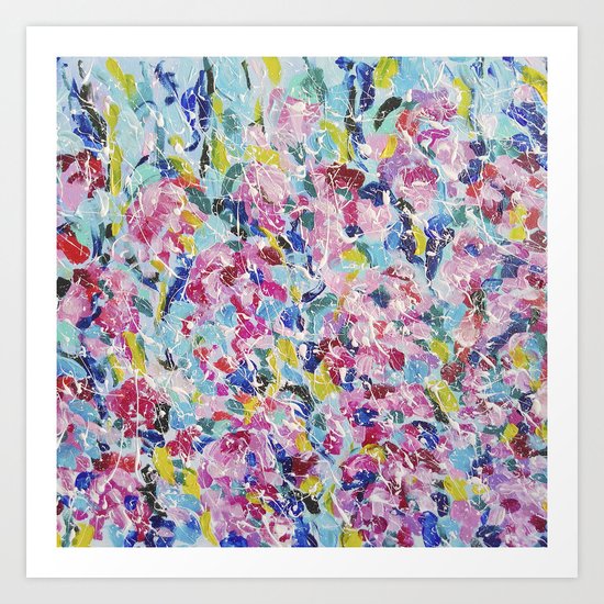 Abstract floral painting 2 Art Print