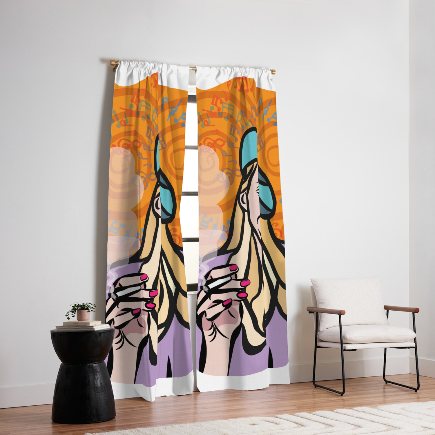 Joni Mitchell Portrait Blackout Curtain By Naomibroudo Society6
