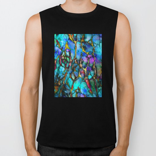 Colored Tafoni 2 Biker Tank