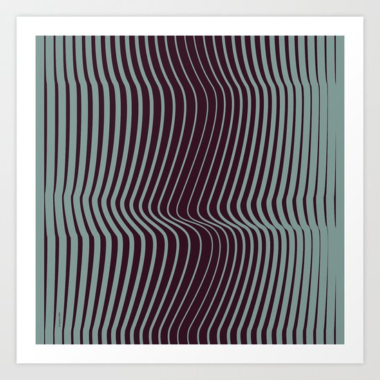 OpArt WaveLines 1 Art Print