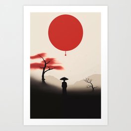 Geisha minimal artwork  Art Print