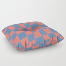 Living coral and pacific coast pantone pattern Floor Pillow