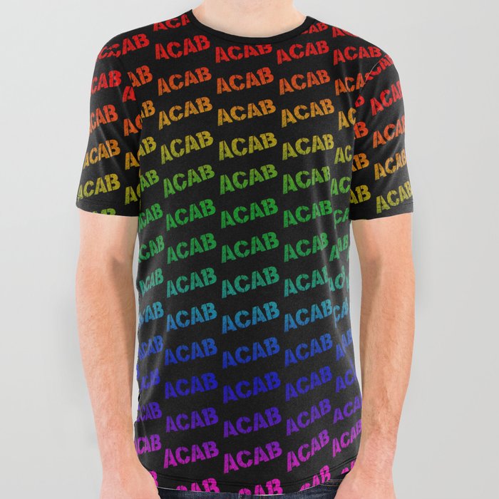 ACAB Rainbow - by Surveillance Clothing All Over Graphic Tee