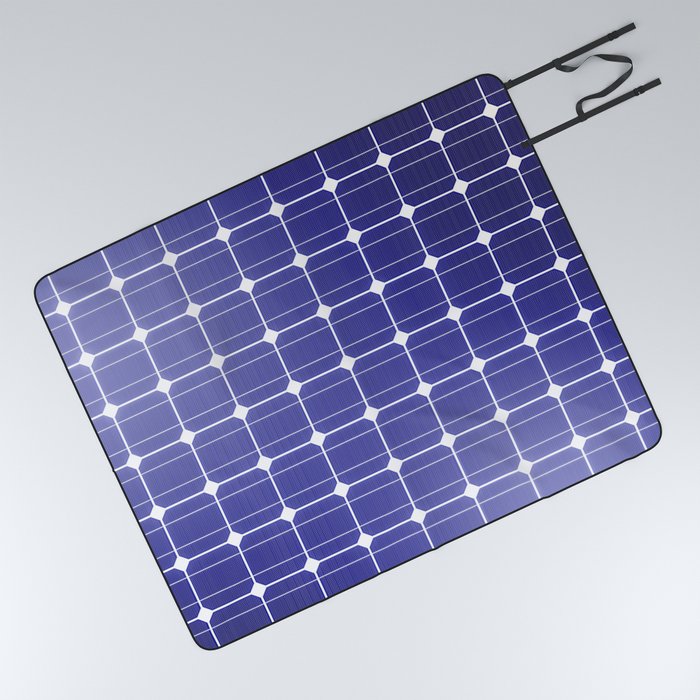 In charge / 3D render of solar panel texture Picnic Blanket