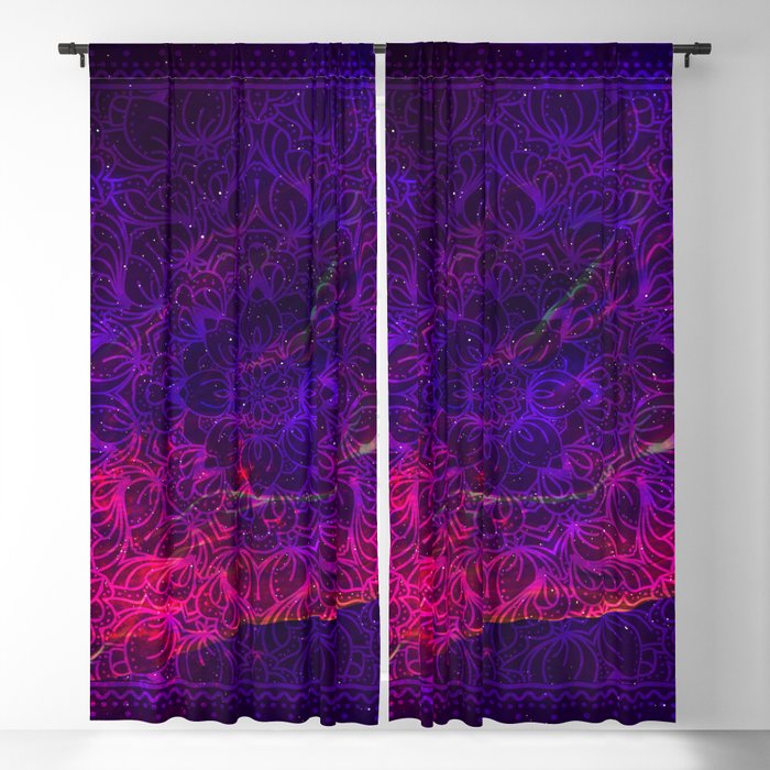 Cosmic mandala #9 Blackout Curtain