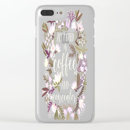Coffee & Concealer – Spring Palette Clear iPhone Case
