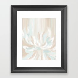 Pastel Pink and Blue Abstract Florals  Framed Art Print