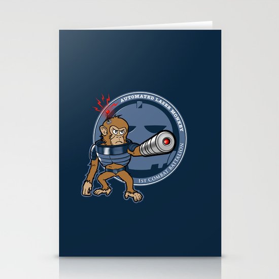 Automated Laser Monkey Stationery Cards