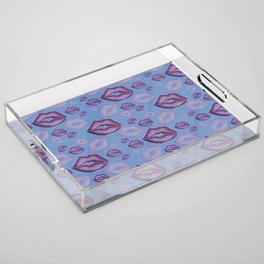 Very Periwinkle Kisses Lips in Shades of Purple Acrylic Tray
