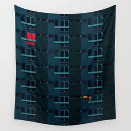 Night in the Tower Block  Wall Tapestry