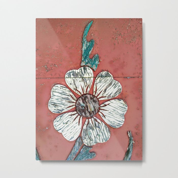 Weathered Flower Metal Print