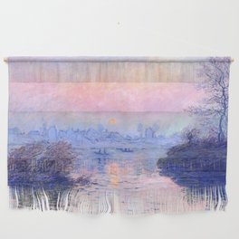 Claude Monet "Sunset on the Seine at Lavacourt. Winter Effect" Wall Hanging