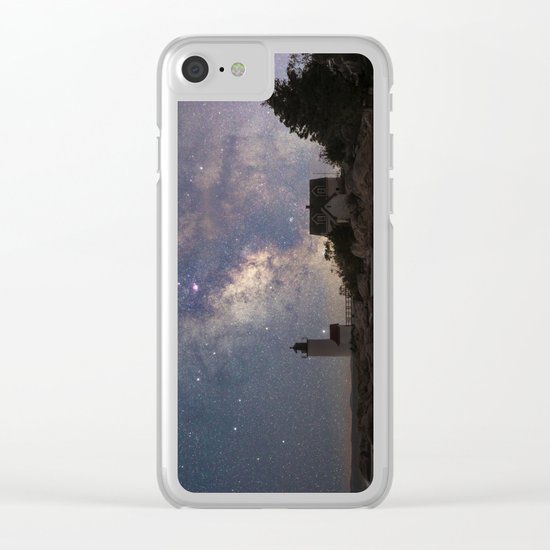 Photoart Lighthouse under the stars Clear iPhone Case