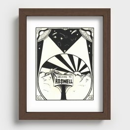 Welcome to Roswell Recessed Framed Print