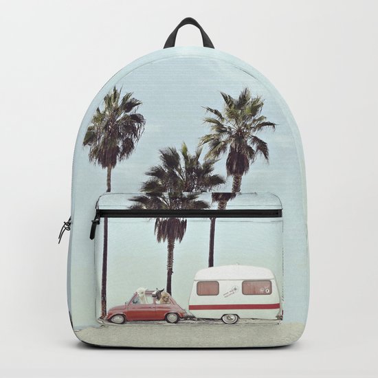 NEVER STOP EXPLORING - CAMPING PALM BEACH Backpack