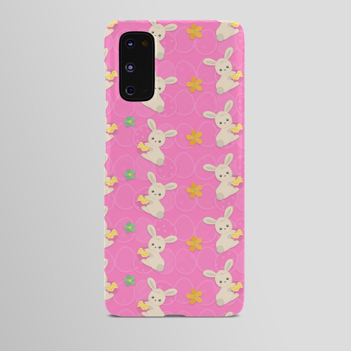 Happy Easter Bunny Cute Rabbit Pink Android Case