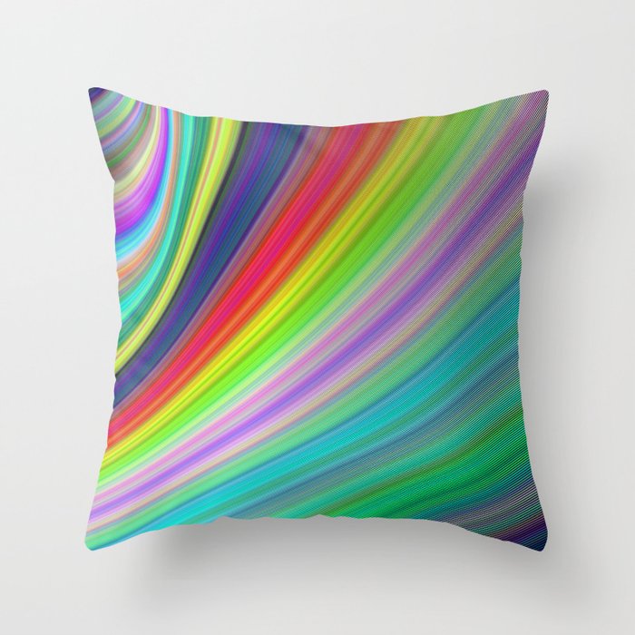 Rainbow Speed Throw Pillow