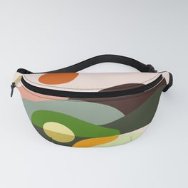 Abstraction Avocado Mountains Fanny Pack