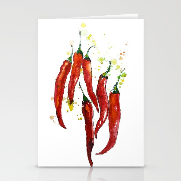 red chili pepper Stationery Cards