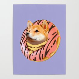 Shiba Inu Donut V2 Poster