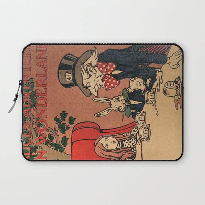 Vintage Alice's Adventures in Wonderland Book Cover Laptop Sleeve