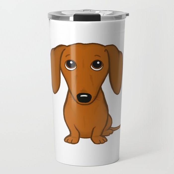 Cute Dachshund | Cartoon Wiener Dog Travel Mug