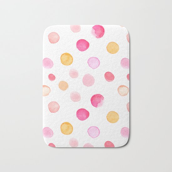 Pastel ink drops Bath Mat