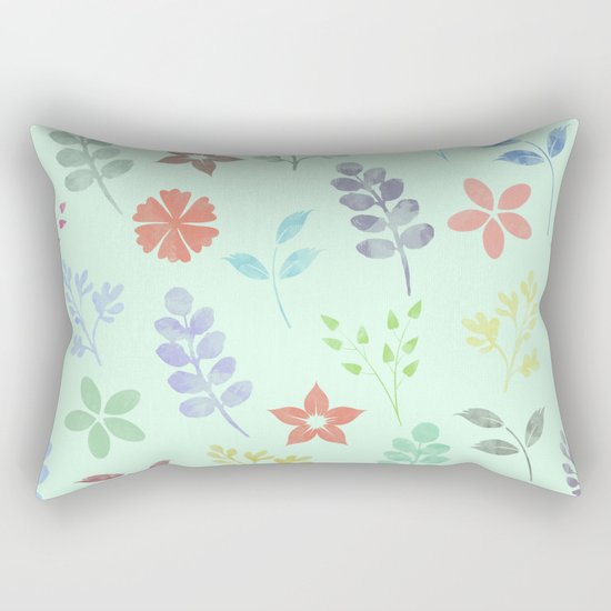 Flower Pattern VI Rectangular Pillow