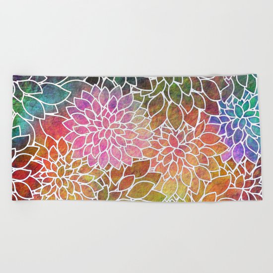 Floral Abstract 6 Beach Towel