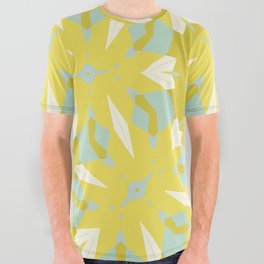 Modern Flower Pattern Artwork 09 Color 01 All Over Graphic Tee