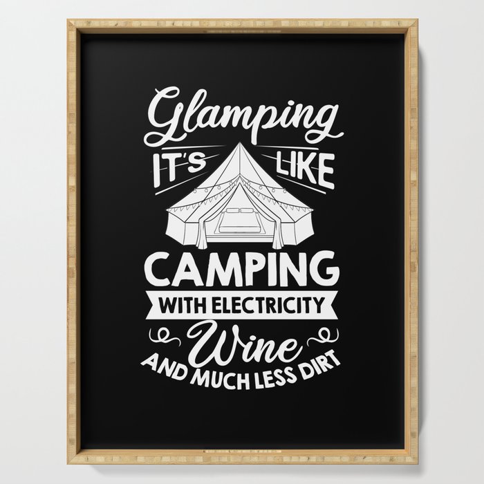 Glamping Tent Camping RV Glamper Ideas Serving Tray