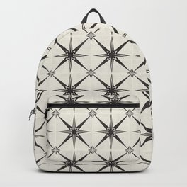 arlo star tiles - black and white Backpack