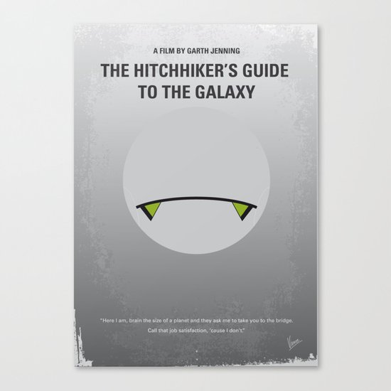 No035 My Hitchhiker Guide minimal movie poster Canvas Print