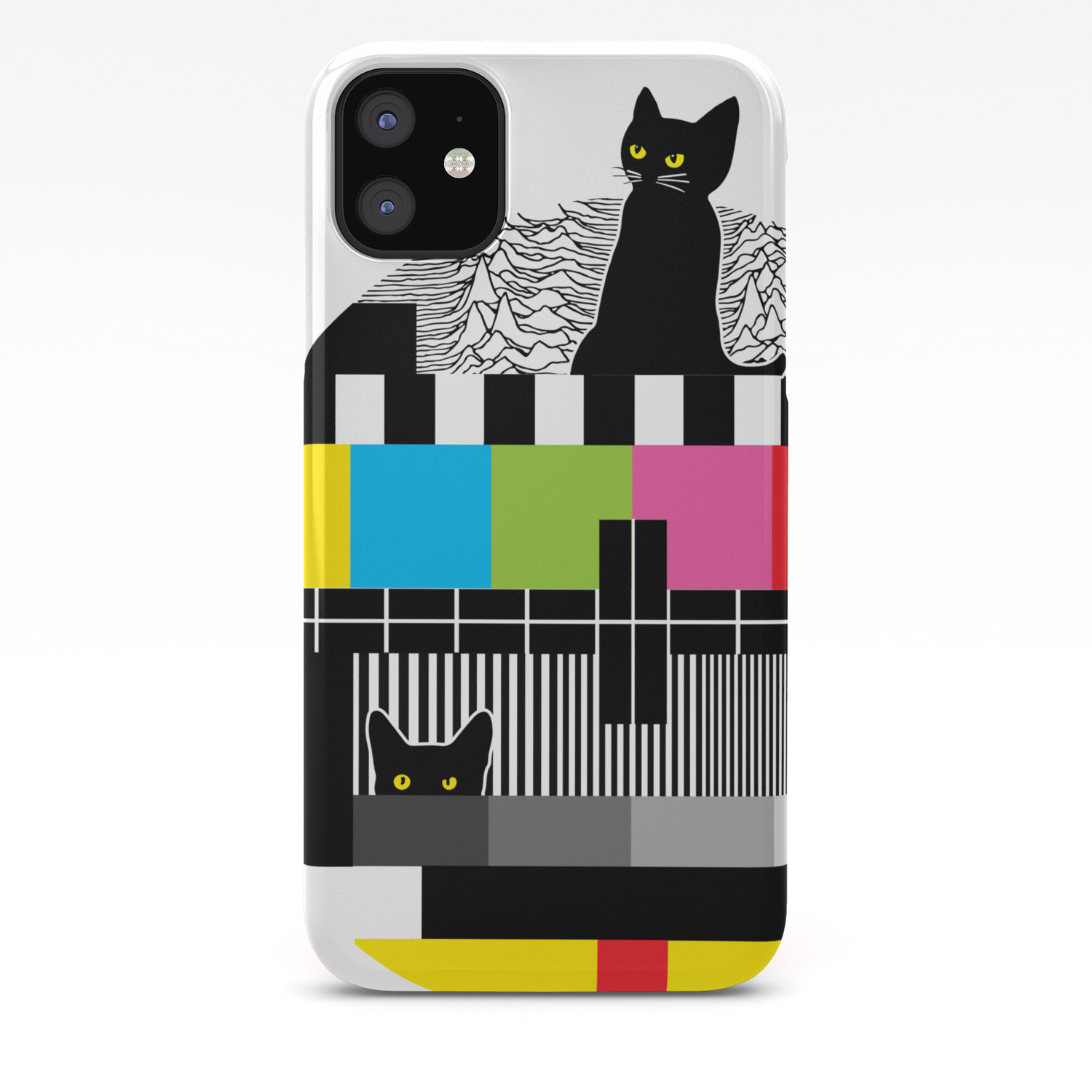 The Meow No Tv Signal Iphone Case By Uricrafts Society6