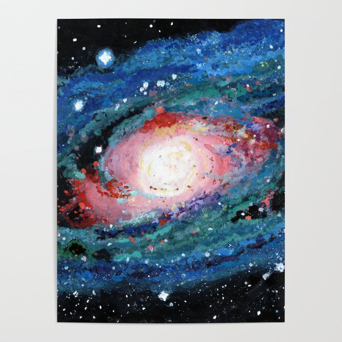 Andromeda Galaxy Painting Poster