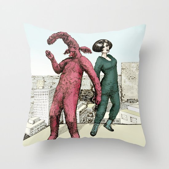 Dancing on the roof Throw Pillow
