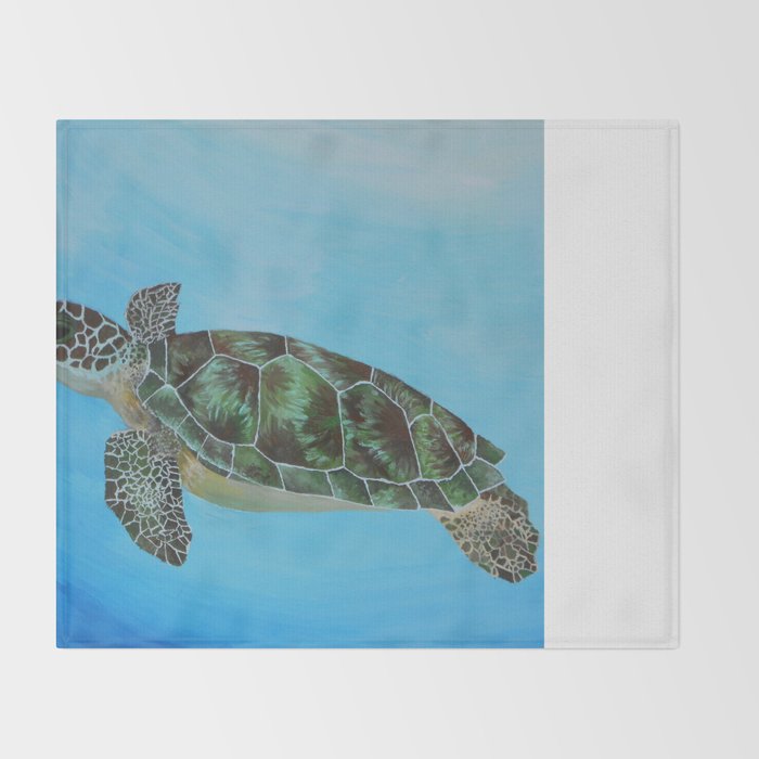 Green Sea Turtle Painting Ocean Paintings Sea Life Painting