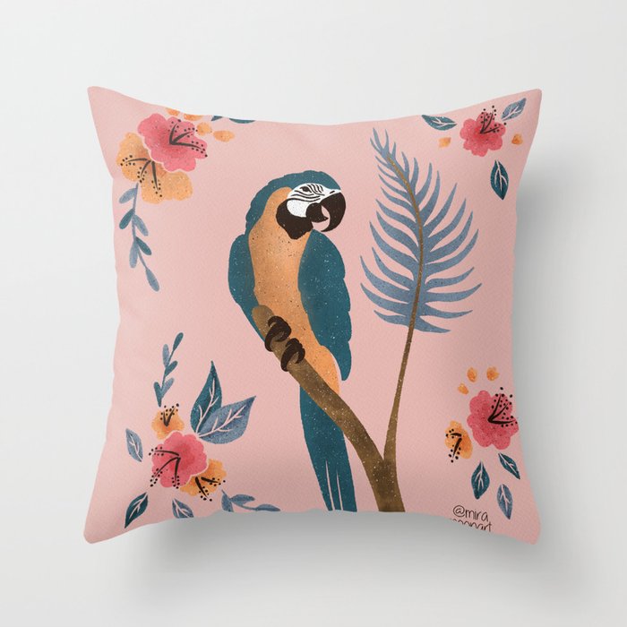 Parrot throw on sale pillows
