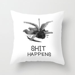 Shit Happens Throw Pillow