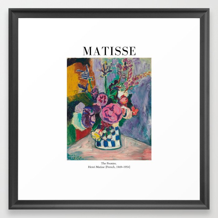 The Peonies, by Henri Matisse.  Framed Art Print